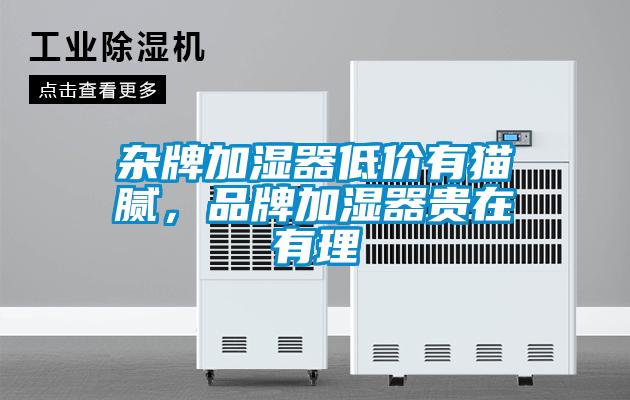 雜牌加濕器低價有貓膩，品牌加濕器貴在有理