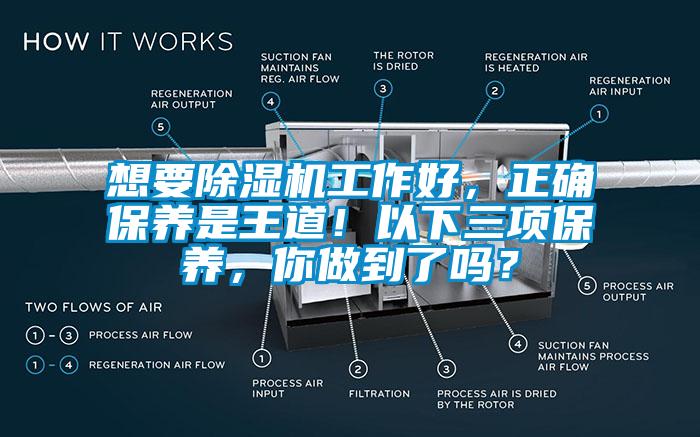 想要除濕機(jī)工作好，正確保養(yǎng)是王道！以下三項(xiàng)保養(yǎng)，你做到了嗎？