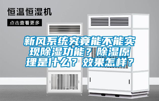 新風(fēng)系統(tǒng)究竟能不能實(shí)現(xiàn)除濕功能？除濕原理是什么？效果怎樣？