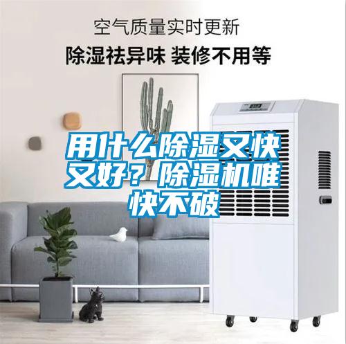 用什么除濕又快又好？除濕機唯快不破