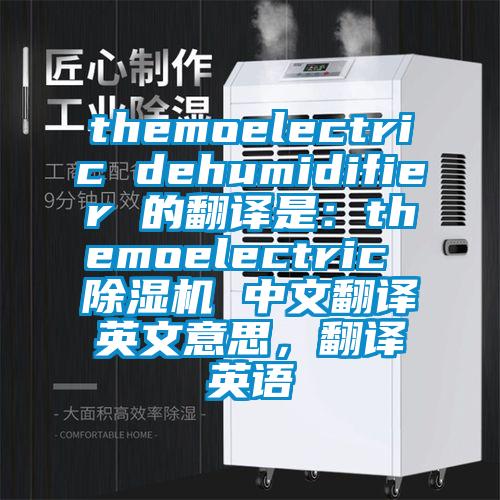 themoelectric dehumidifier 的翻譯是：themoelectric 除濕機(jī) 中文翻譯英文意思，翻譯英語