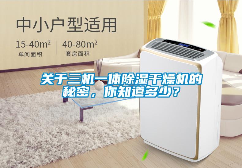 關(guān)于三機(jī)一體除濕干燥機(jī)的秘密，你知道多少？