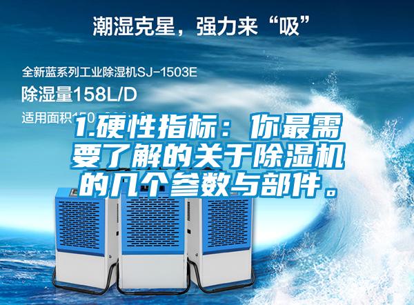 1.硬性指標(biāo)：你最需要了解的關(guān)于除濕機(jī)的幾個參數(shù)與部件。