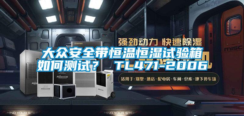 大眾安全帶恒溫恒濕試驗箱如何測試？ TL471-2006