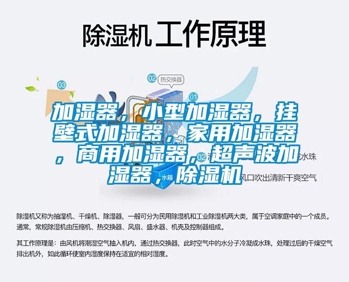 加濕器，小型加濕器，掛壁式加濕器，家用加濕器，商用加濕器，超聲波加濕器，除濕機