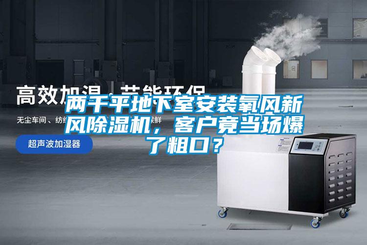 兩千平地下室安裝氧風新風除濕機，客戶竟當場爆了粗口？