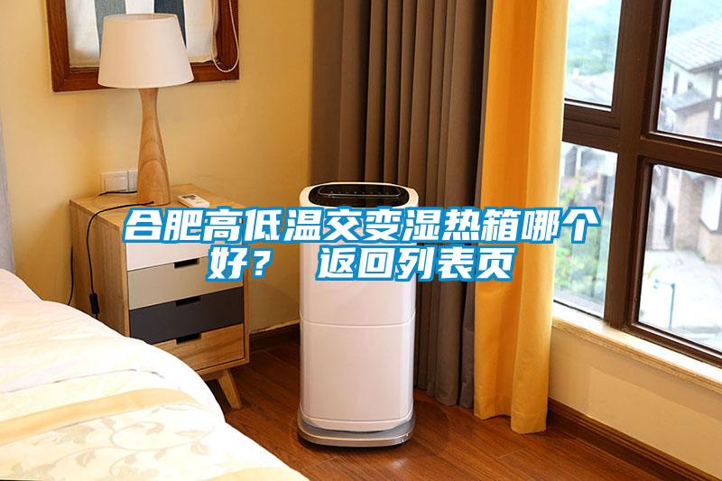 合肥高低溫交變濕熱箱哪個(gè)好？ 返回列表頁(yè)