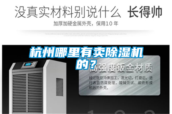 杭州哪里有賣除濕機的？
