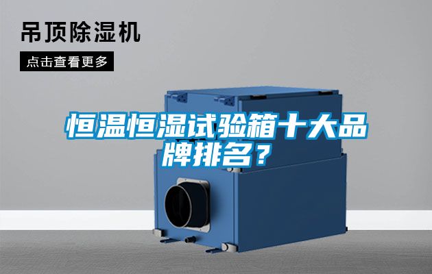 恒溫恒濕試驗箱十大品牌排名？