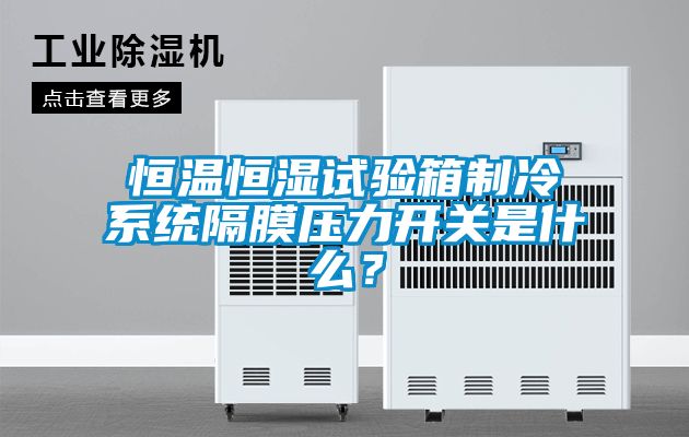恒溫恒濕試驗箱制冷系統(tǒng)隔膜壓力開關(guān)是什么？