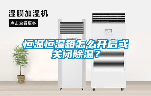 恒溫恒濕箱怎么開啟或關(guān)閉除濕？