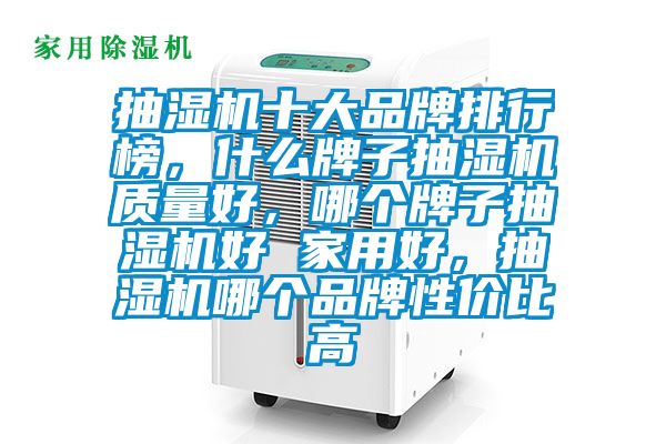 抽濕機十大品牌排行榜，什么牌子抽濕機質量好，哪個牌子抽濕機好 家用好，抽濕機哪個品牌性價比高