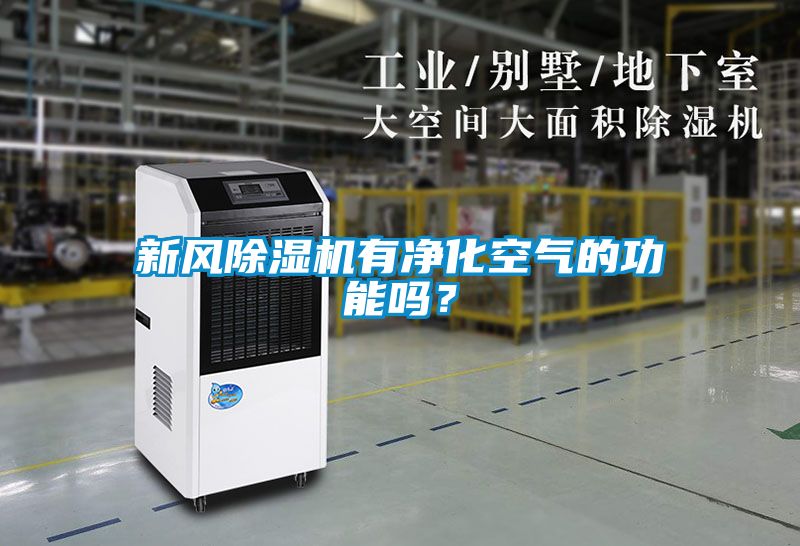 新風除濕機有凈化空氣的功能嗎？