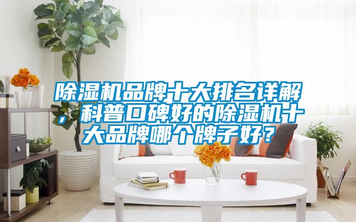 除濕機品牌十大排名詳解，科普口碑好的除濕機十大品牌哪個牌子好？